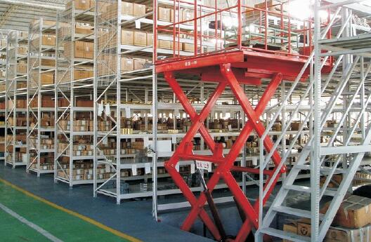 mezzanine with lifting table